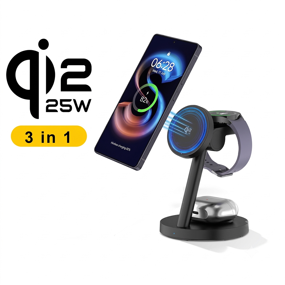 Wireless Charger Watch - Stazione di Ricarica Wireless Veloce 3in1