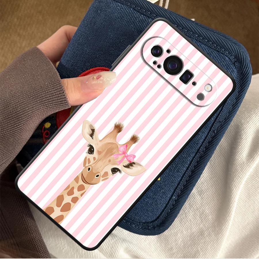 Google Pixel 8A - Cover per Telefono con Giraffa Cartoon