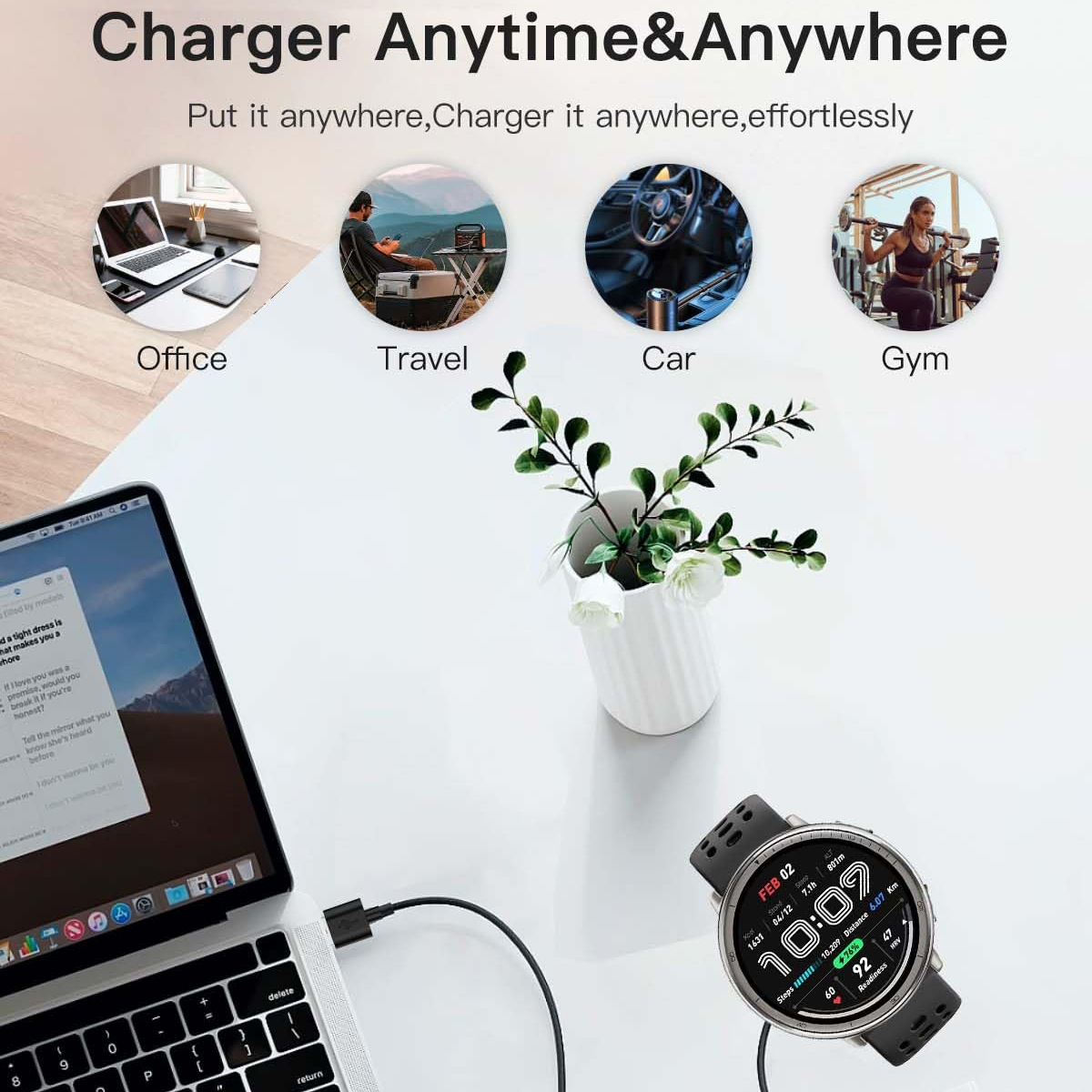Base di ricarica per Amazfit A - Garmin Smartwatch Accessories recensione e prezzo